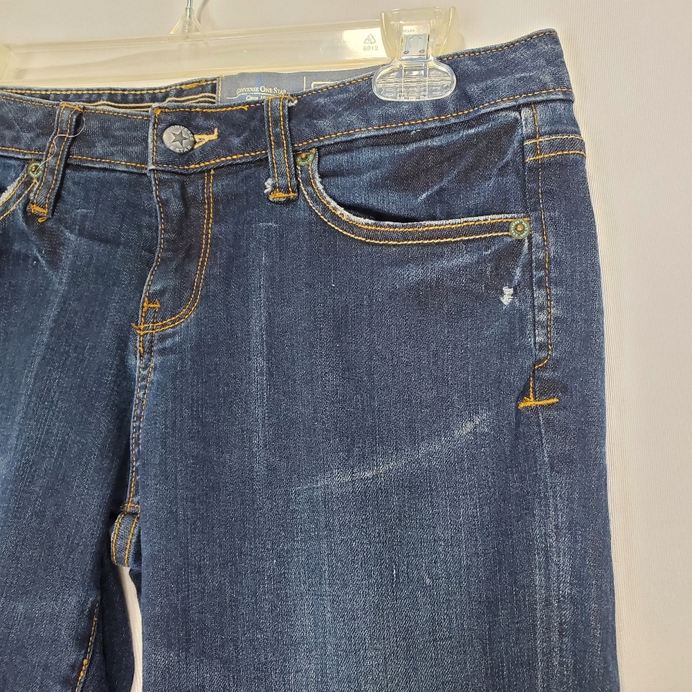 Converse One Star Womens Dark Denim Blue Jeans Size 6 - Picture 2 of 15